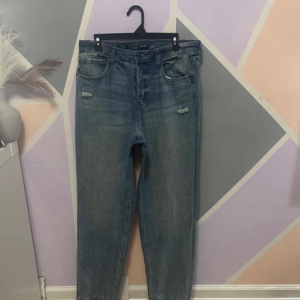 Wild Fable Relaxed Fit Distressed Blue Jeans